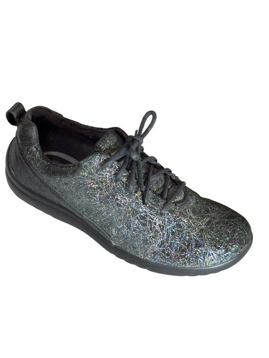 Klogs Footwear Shoes - KLOGS Footwear Fairfax Women's Lace-Up Shoes Black Silver Swirl Size 10
